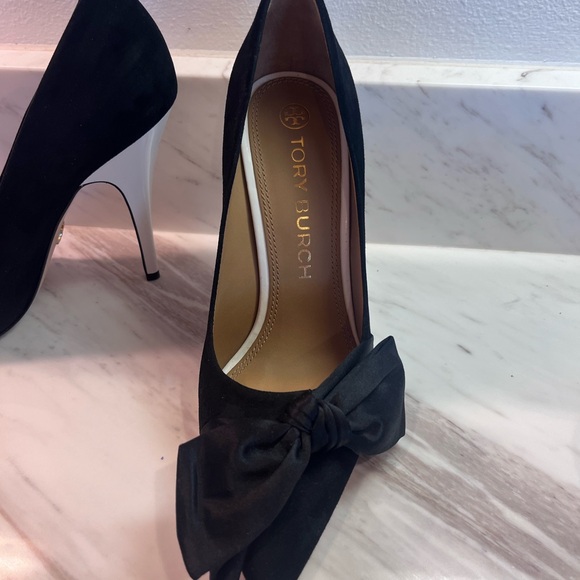 Black Suede Tory Burch Heels - Picture 6 of 6